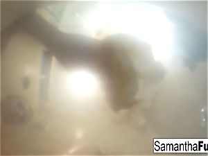 Samantha Saint bath fuck-a-thon with Abigail Mac